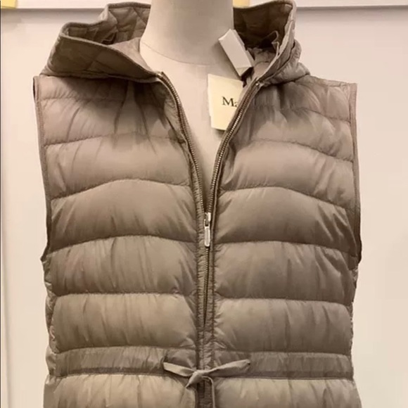 MAXMARA, “The Cube Collection,” Goose Down Vest, Tawny, Sz 10, NWT’s - Picture 6 of 15